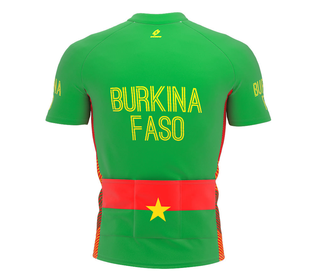 Burkina Faso  Full Zipper Bike Short Sleeve Cycling Jersey
