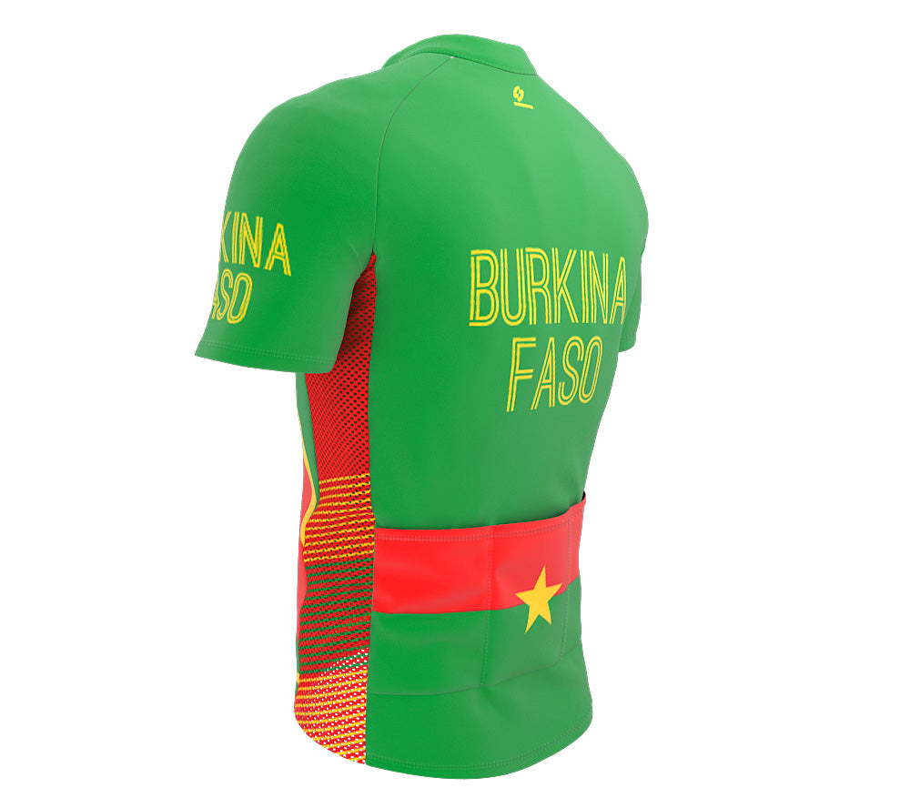 Burkina Faso  Full Zipper Bike Short Sleeve Cycling Jersey