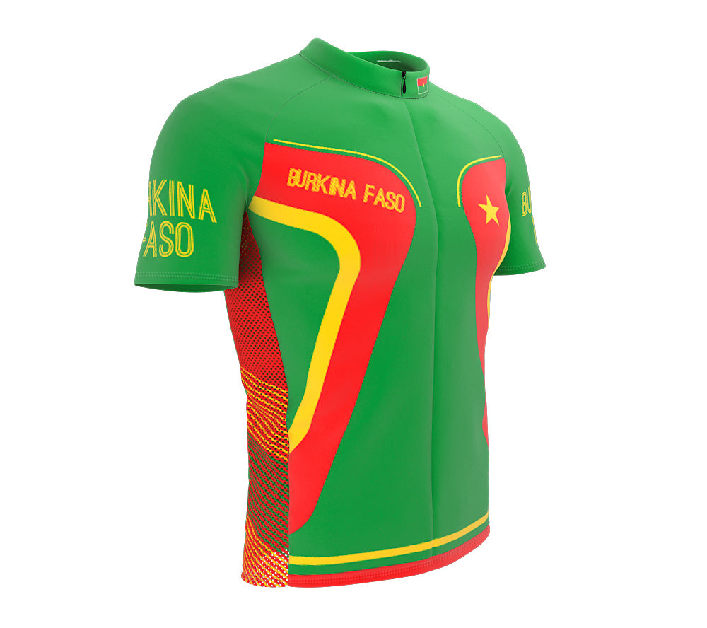 Burkina Faso  Full Zipper Bike Short Sleeve Cycling Jersey