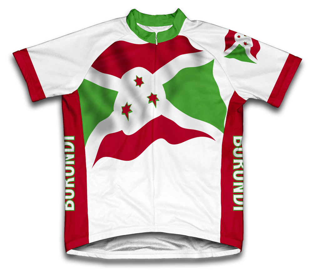 Burundi Flag Cycling Jersey for Men and Women