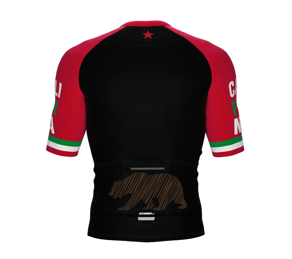 ScudoPro Pro-Elite Short Sleeve Cycling Jersey California USA State Icon landmark symbol identity  | Men and Women