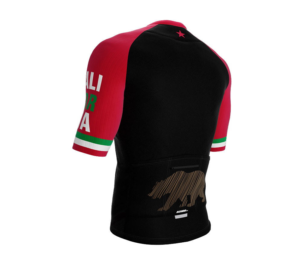 ScudoPro Pro-Elite Short Sleeve Cycling Jersey California USA State Icon landmark symbol identity  | Men and Women