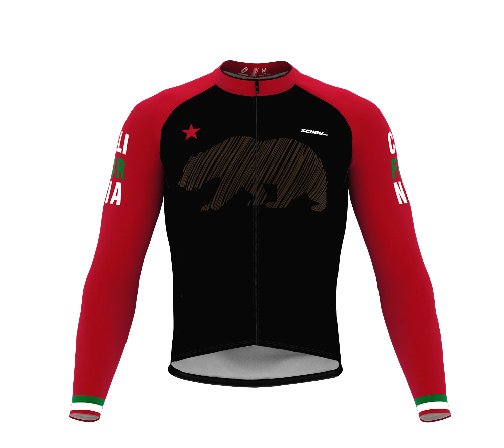ScudoPro Pro Thermal Long Sleeve Cycling Jersey California USA state Icon landmark identity  | Men and Women
