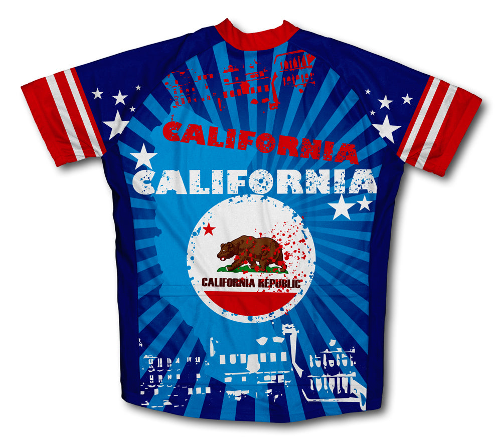 California Short Sleeve Cycling Jersey for Men and Women