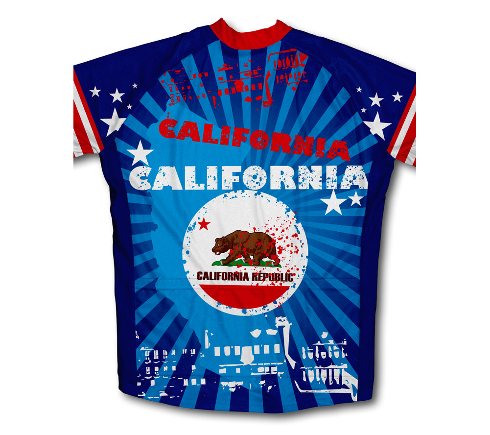 California Short Sleeve Cycling Jersey for Men and Women