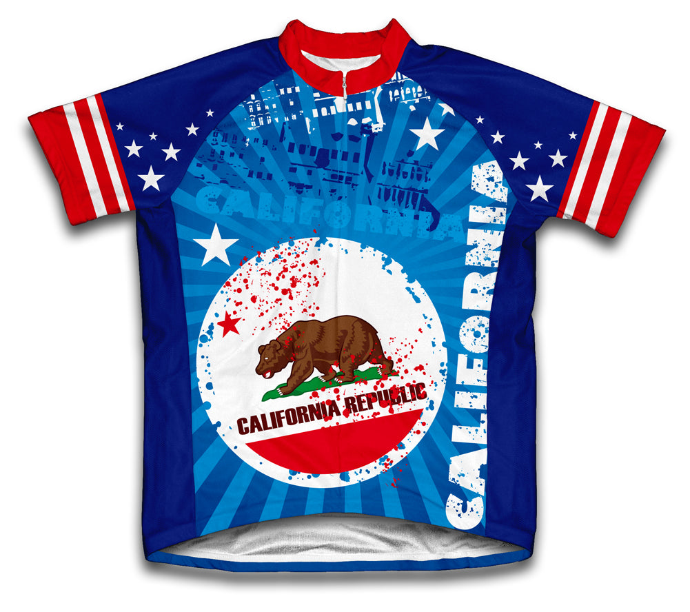 California Short Sleeve Cycling Jersey for Men and Women