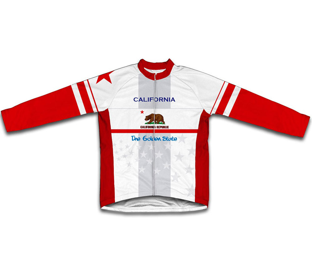 California Flag Winter Thermal Cycling Jersey