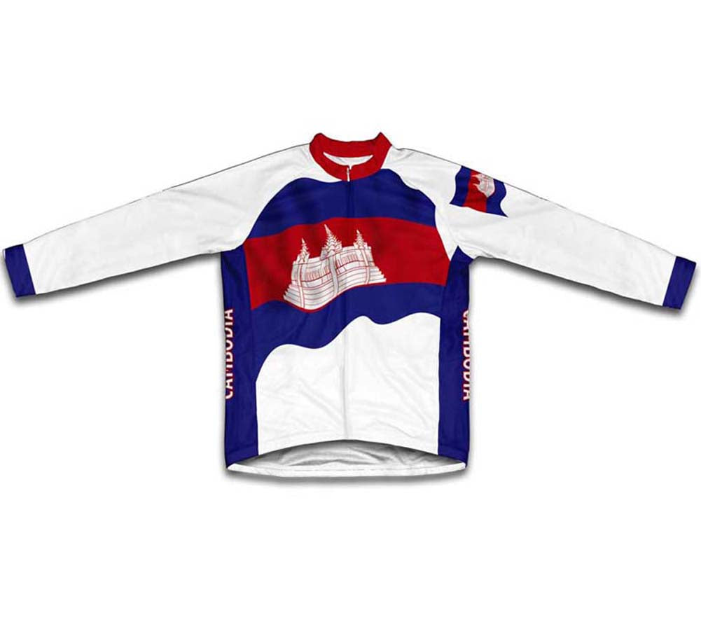 Cambodia Flag Cycling Jersey for Men and Women