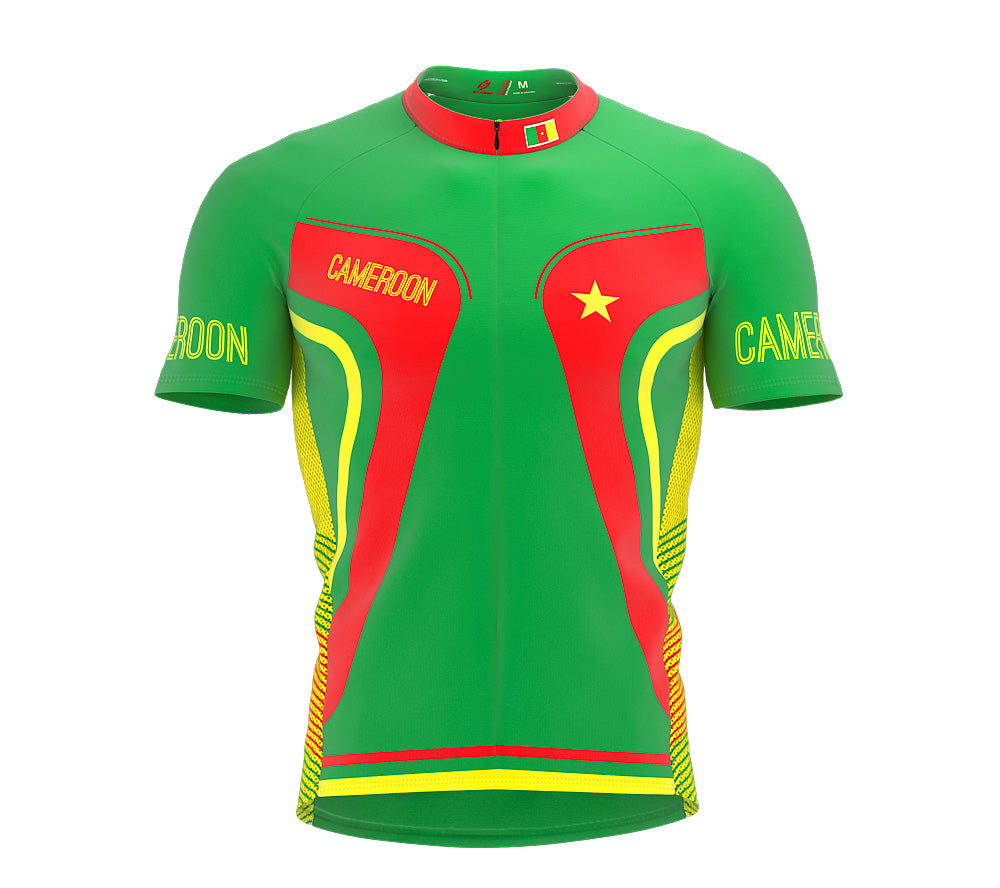 Cameroon  Full Zipper Bike Short Sleeve Cycling Jersey