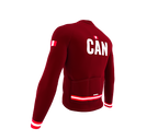 ScudoPro Pro Thermal Long Sleeve Cycling Jersey Country CODE Canada Vine | Men and Women