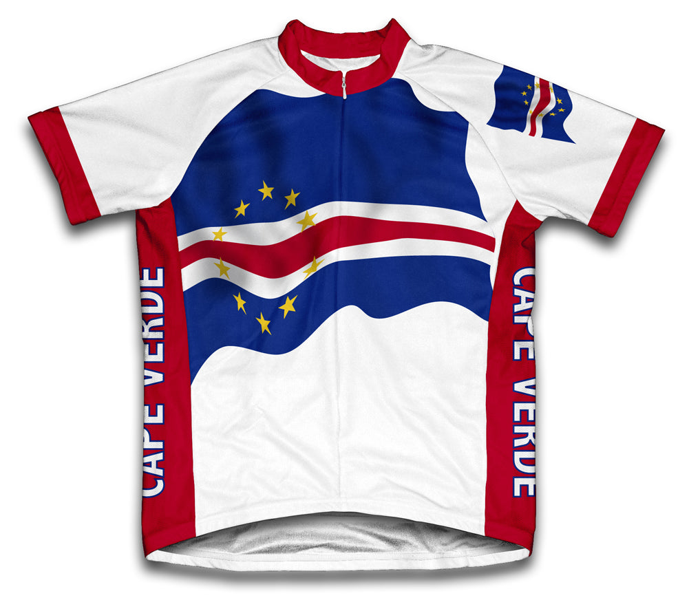 Cape Verde Flag Cycling Jersey for Men and Women