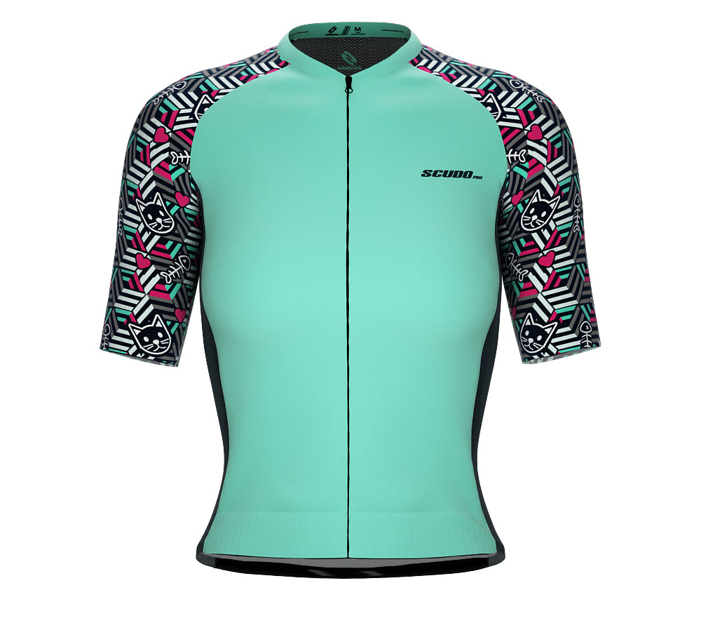 Scudopro Pro-Elite Short Sleeve Cycling Pro Fit Jersey Cat Dimension for Women