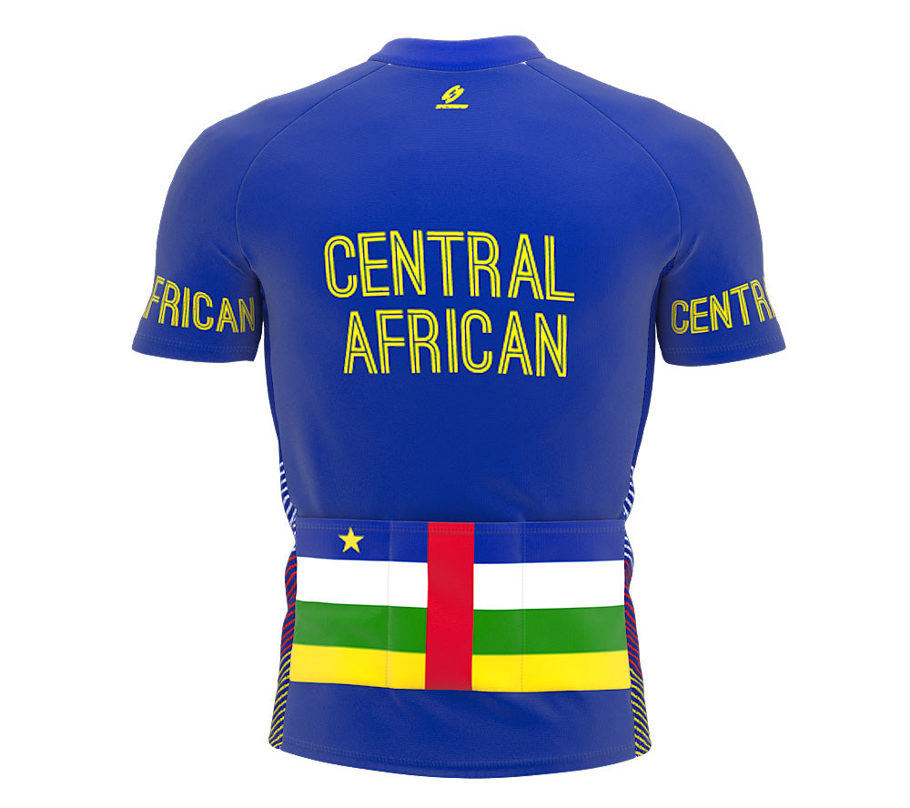 Central African Republic  Full Zipper Bike Short Sleeve Cycling Jersey