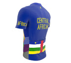 Central African Republic  Full Zipper Bike Short Sleeve Cycling Jersey