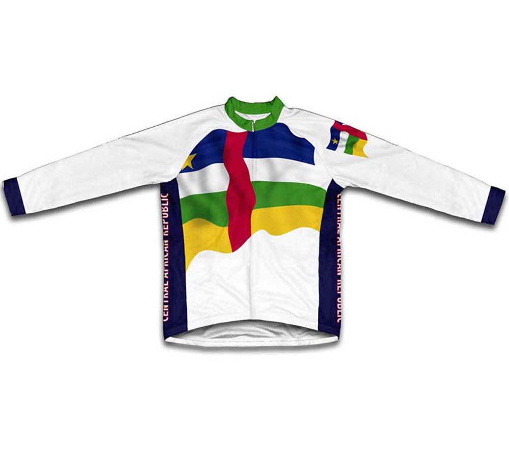 Central African Republic Flag Cycling Jersey for Men and Women