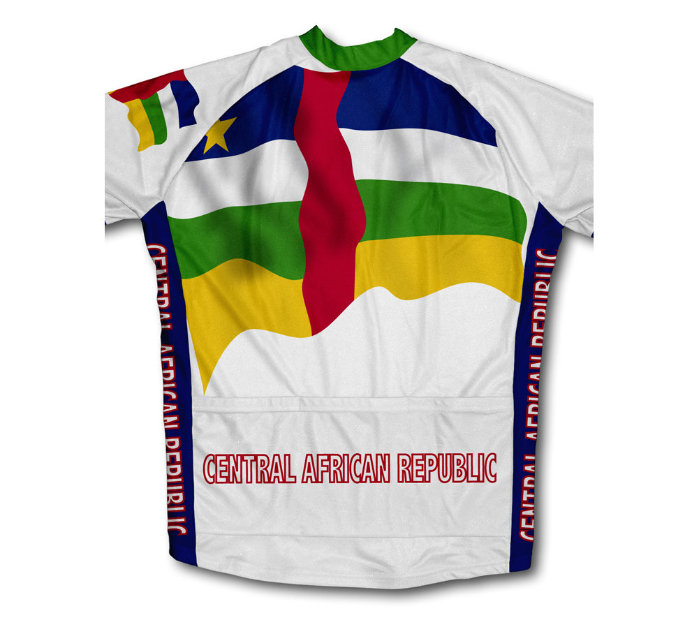 Central African Republic Flag Cycling Jersey for Men and Women