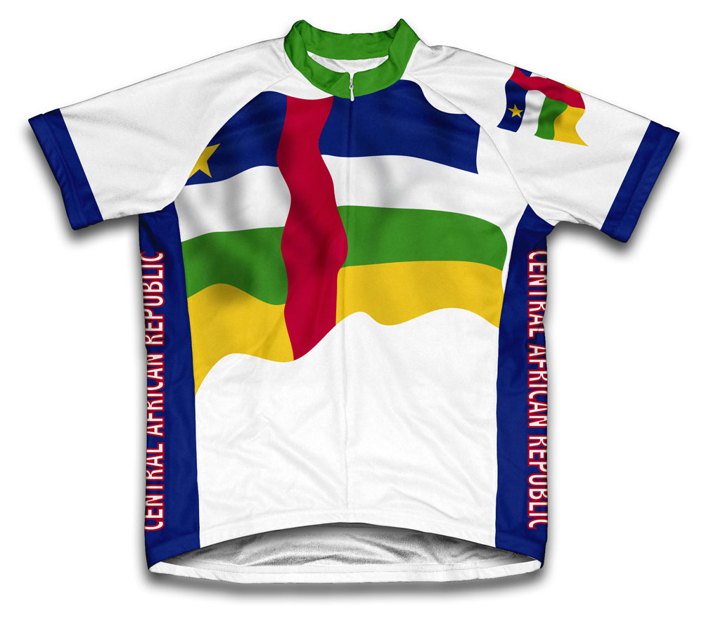 Central African Republic Flag Cycling Jersey for Men and Women