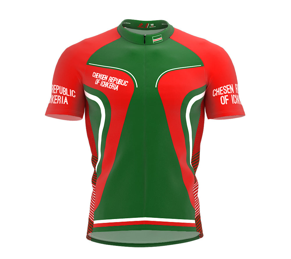 Chechnya  Full Zipper Bike Short Sleeve Cycling Jersey