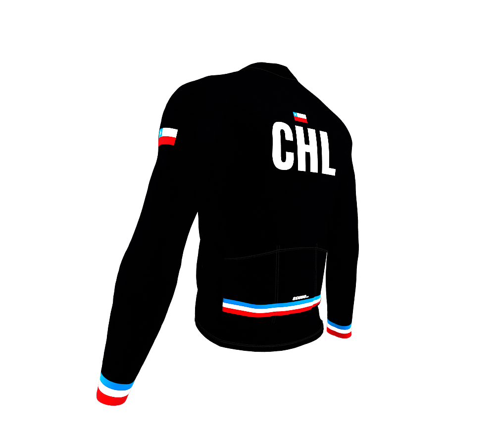 ScudoPro Pro Thermal Long Sleeve Cycling Jersey Country CODE Chile Black | Men and Women