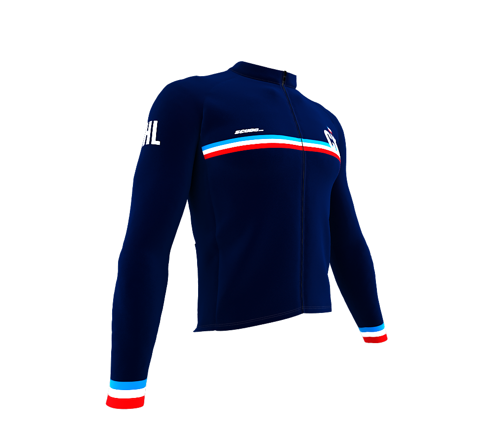 ScudoPro Pro Thermal Long Sleeve Cycling Jersey Country CODE Chile Blue | Men and Women