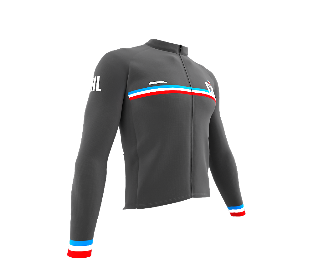 ScudoPro Pro Thermal Long Sleeve Cycling Jersey Country CODE Chile Gray | Men and Women