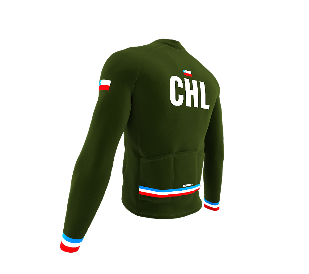 ScudoPro Pro Thermal Long Sleeve Cycling Jersey Country CODE Chile Green | Men and Women
