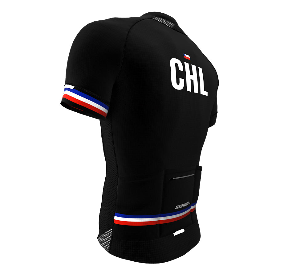 Chile Black CODE Short Sleeve Cycling PRO Jersey for Men and Women