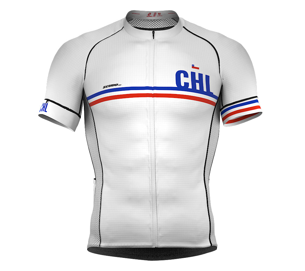 Chile White CODE Short Sleeve Cycling PRO Jersey for Men and WomenChile White CODE Short Sleeve Cycling PRO Jersey for Men and Women