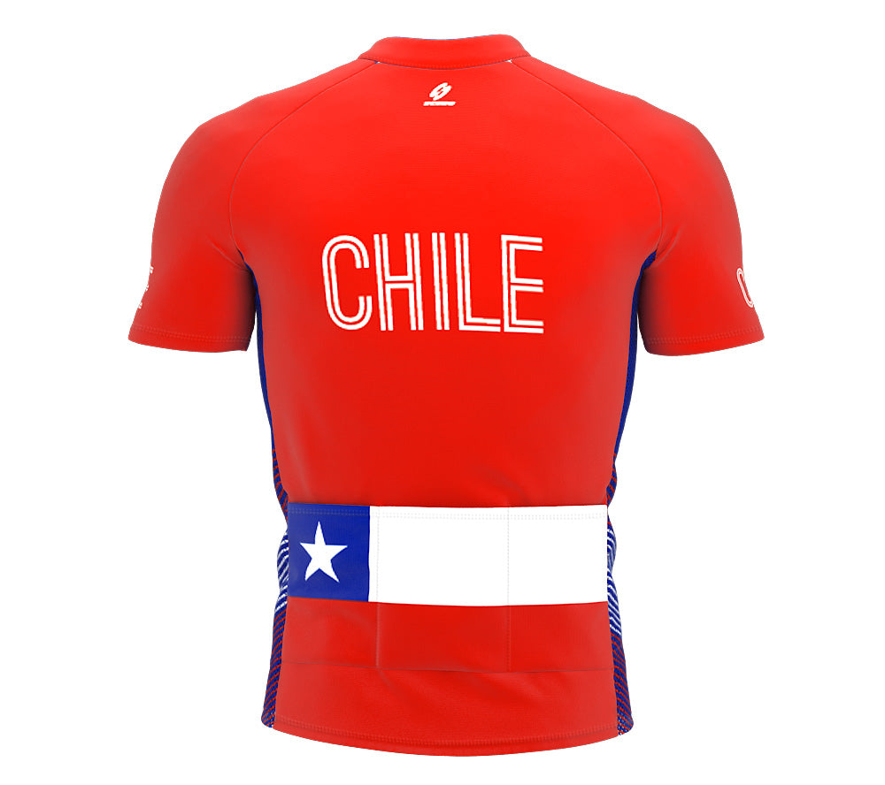 Chile  Full Zipper Bike Short Sleeve Cycling Jersey