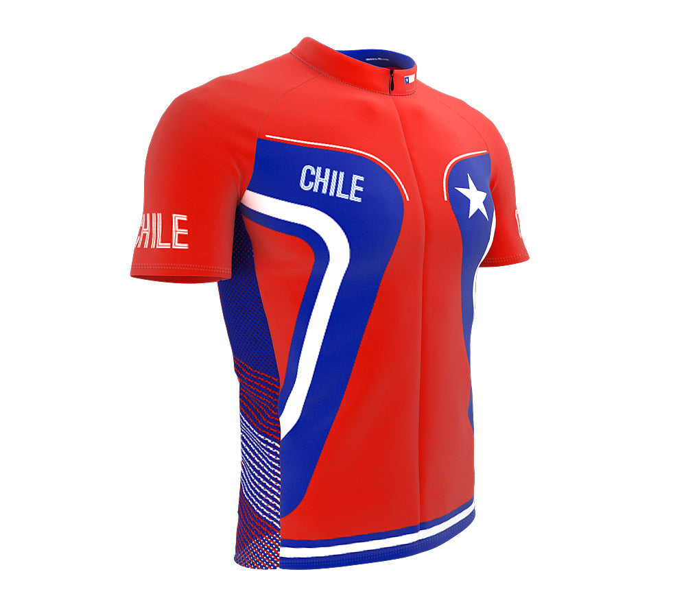 Chile  Full Zipper Bike Short Sleeve Cycling Jersey