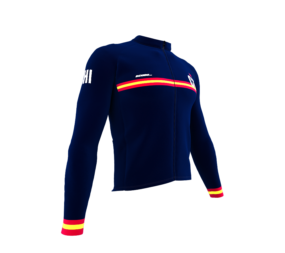 ScudoPro Pro Thermal Long Sleeve Cycling Jersey Country CODE China Blue | Men and Women