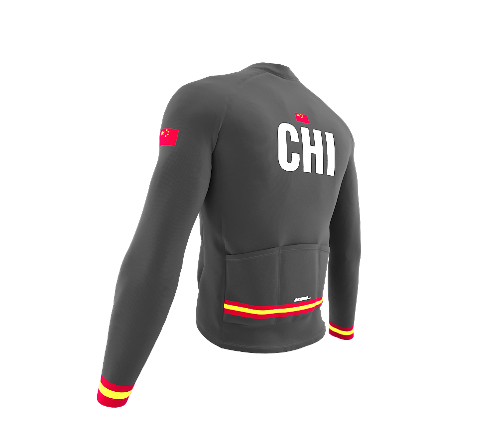 ScudoPro Pro Thermal Long Sleeve Cycling Jersey Country CODE China Gray | Men and Women