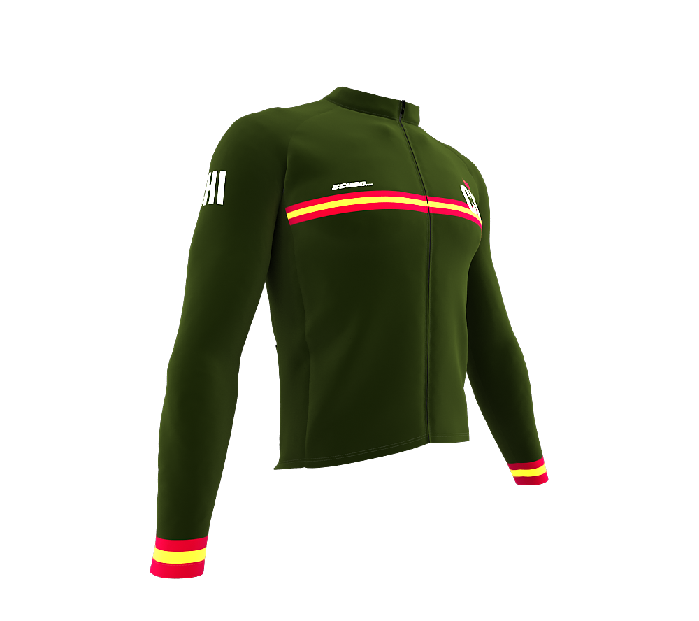 ScudoPro Pro Thermal Long Sleeve Cycling Jersey Country CODE China Green | Men and Women