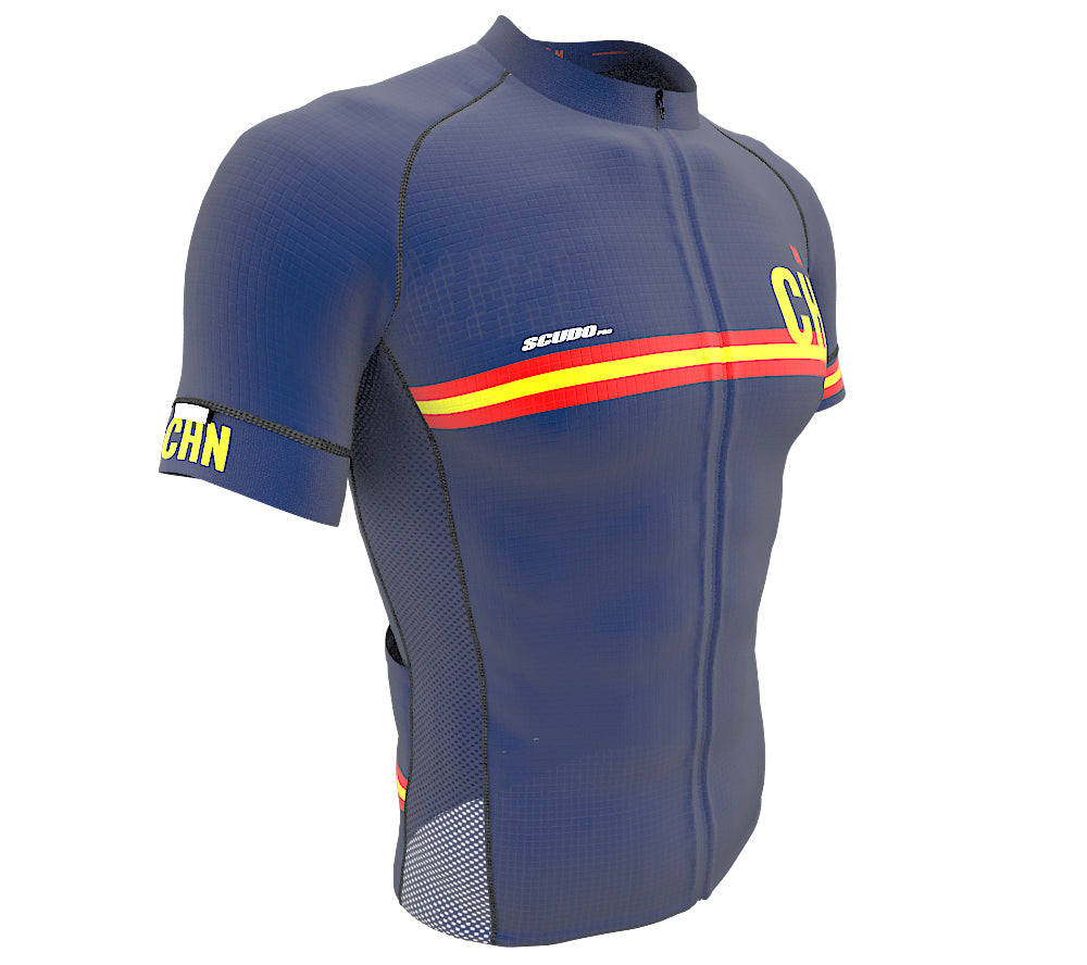 China Blue CODE Short Sleeve Cycling PRO Jersey for Men and Women