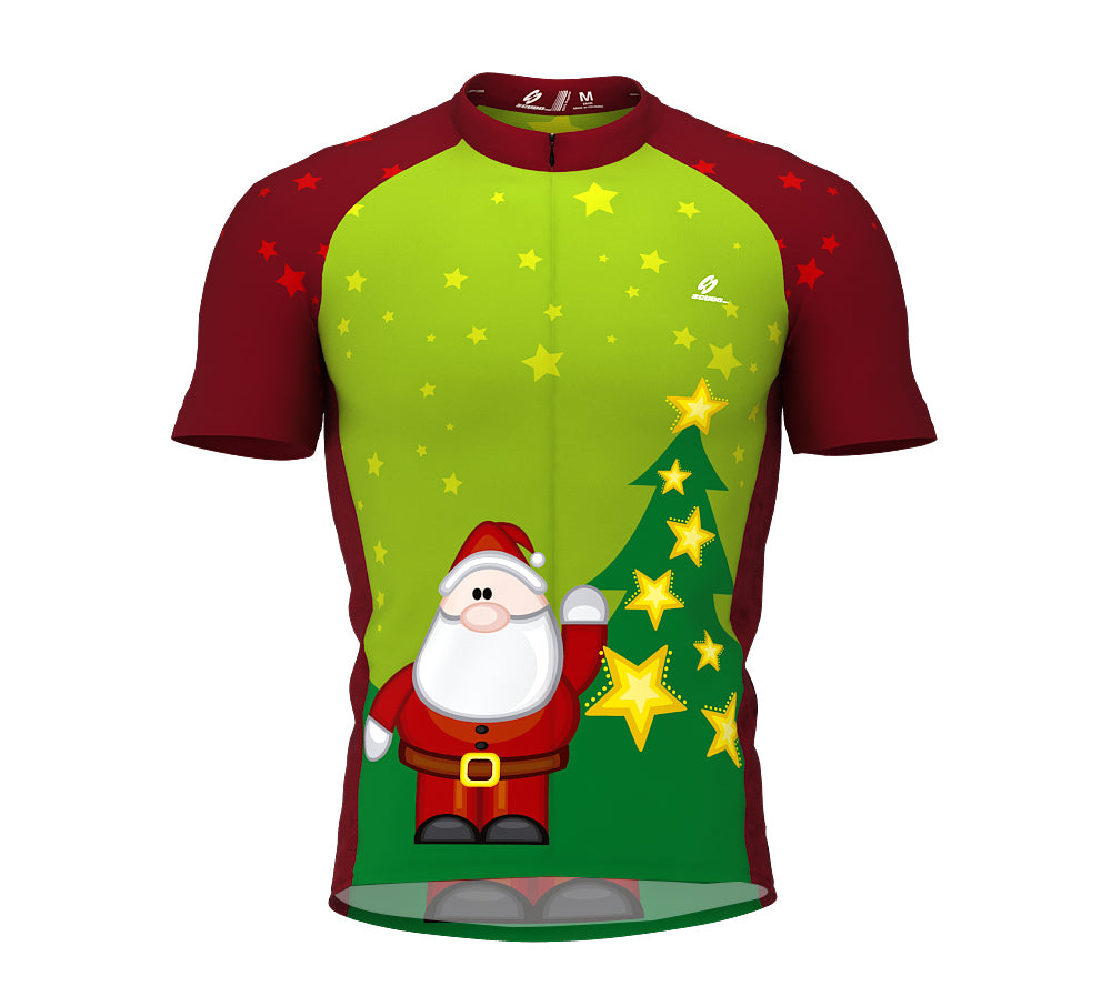 Christmas Santa Short Sleeve Cycling Jersey for Men and Women