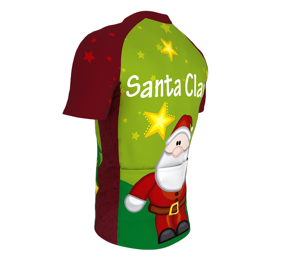 Christmas Santa Short Sleeve Cycling Jersey for Men and Women