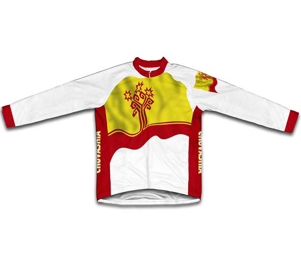 Chuvashia Flag Cycling Jersey for Men and Women