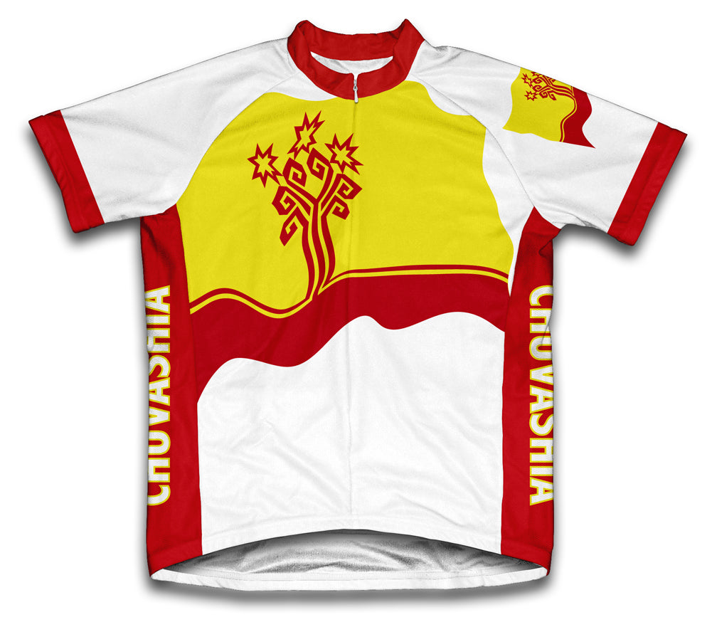 Chuvashia Flag Cycling Jersey for Men and Women