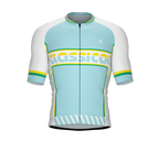 ScudoPro Elite Fit Short Sleeve Cycling Jersey Retro Classical Aqua |  Men and Women