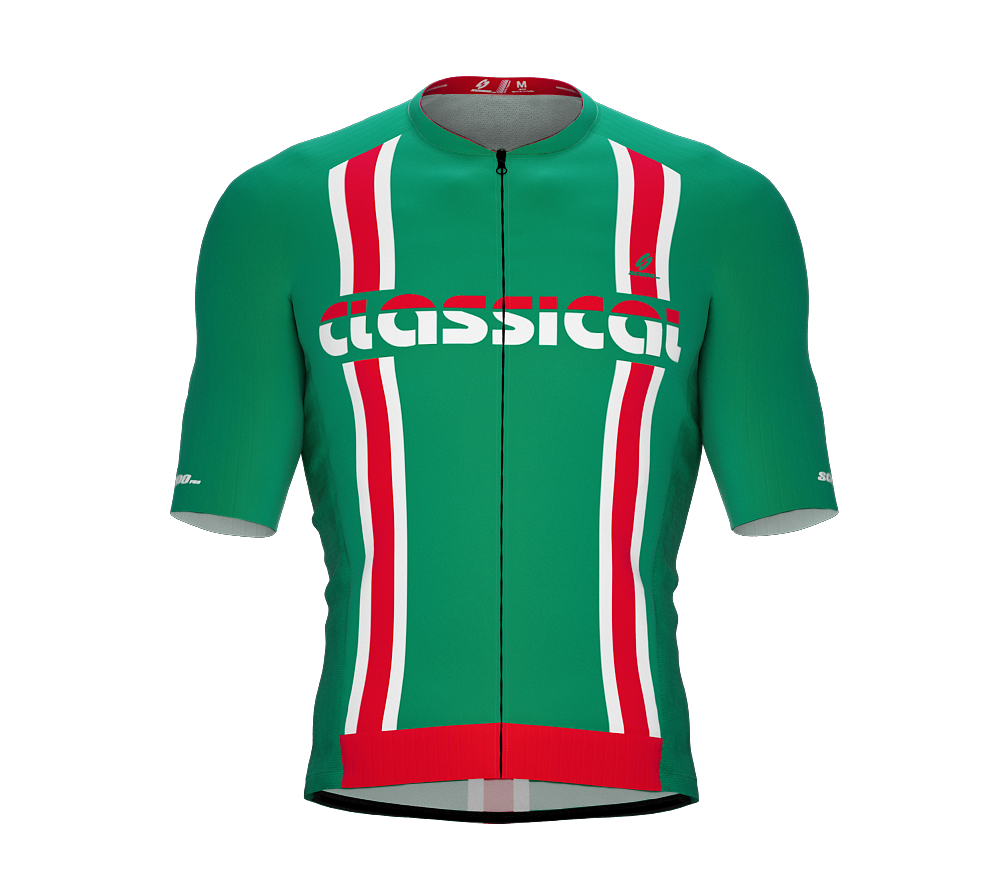 ScudoPro Elite Fit Short Sleeve Cycling Jersey Retro Classical Green |  Men and Women