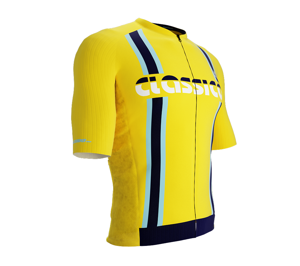 ScudoPro Pro-Elite Short Sleeve Cycling Jersey Retro Classical Yellow |  Men and Women