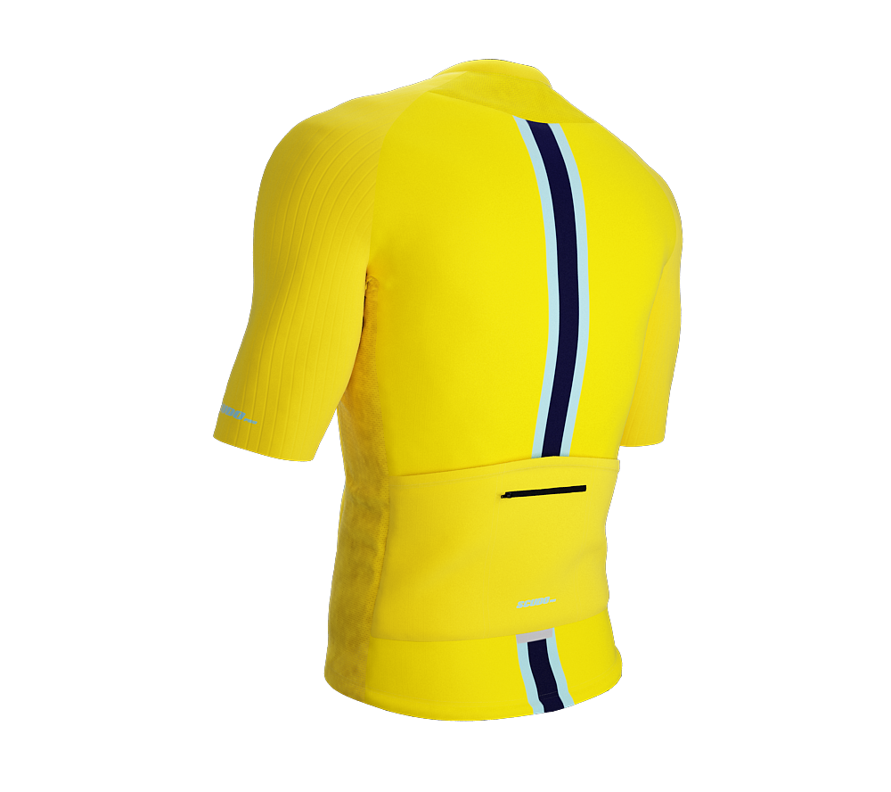 ScudoPro Elite Fit Short Sleeve Cycling Jersey Retro Classical Yellow |  Men and Women