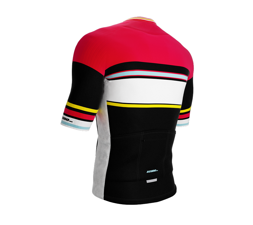 ScudoPro Elite Fit Short Sleeve Cycling Jersey Retro Classical Red |  Men and Women