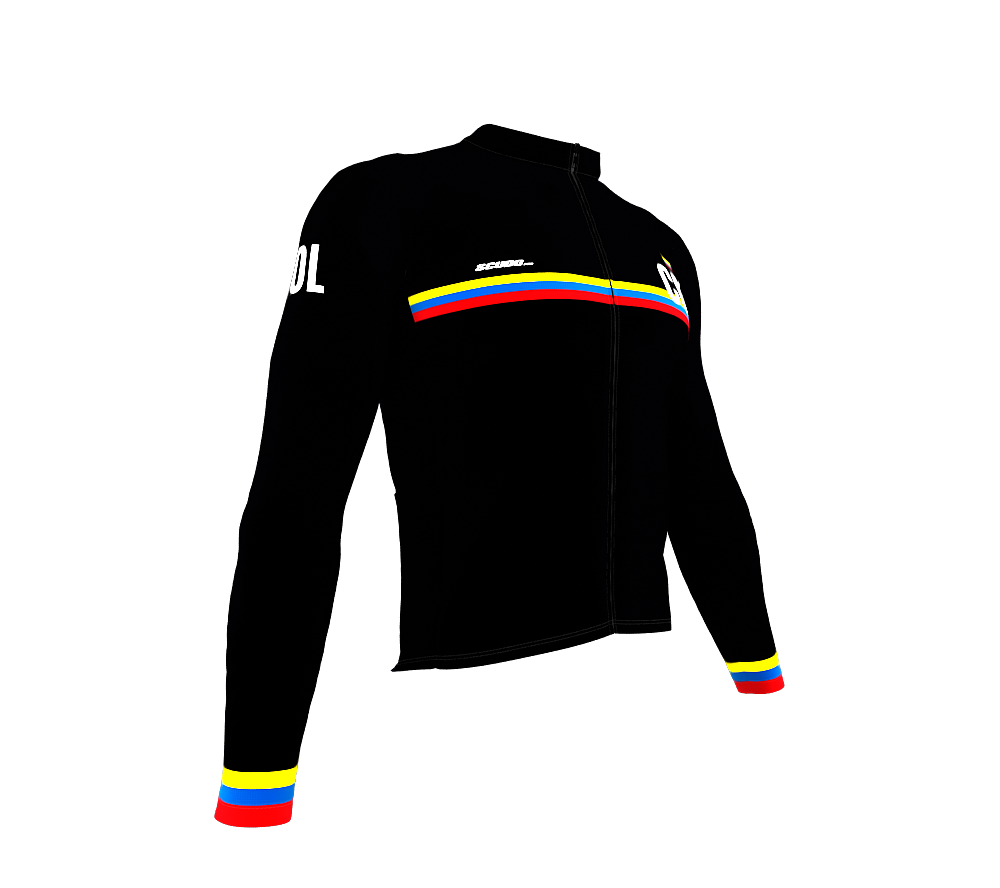 ScudoPro Pro Thermal Long Sleeve Cycling Jersey Country CODE Colombia Black | Men and Women
