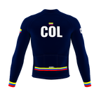 ScudoPro Pro Thermal Long Sleeve Cycling Jersey Country CODE Colombia Blue | Men and Women