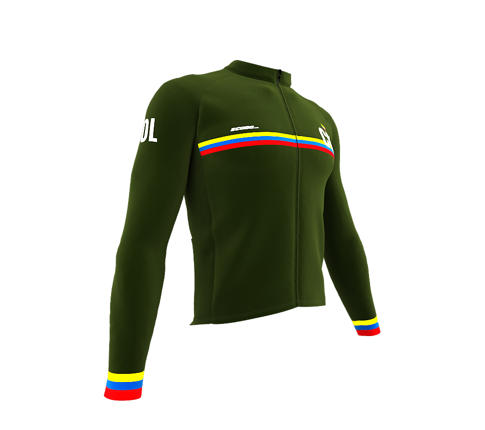 ScudoPro Pro Thermal Long Sleeve Cycling Jersey Country CODE Colombia Green | Men and Women