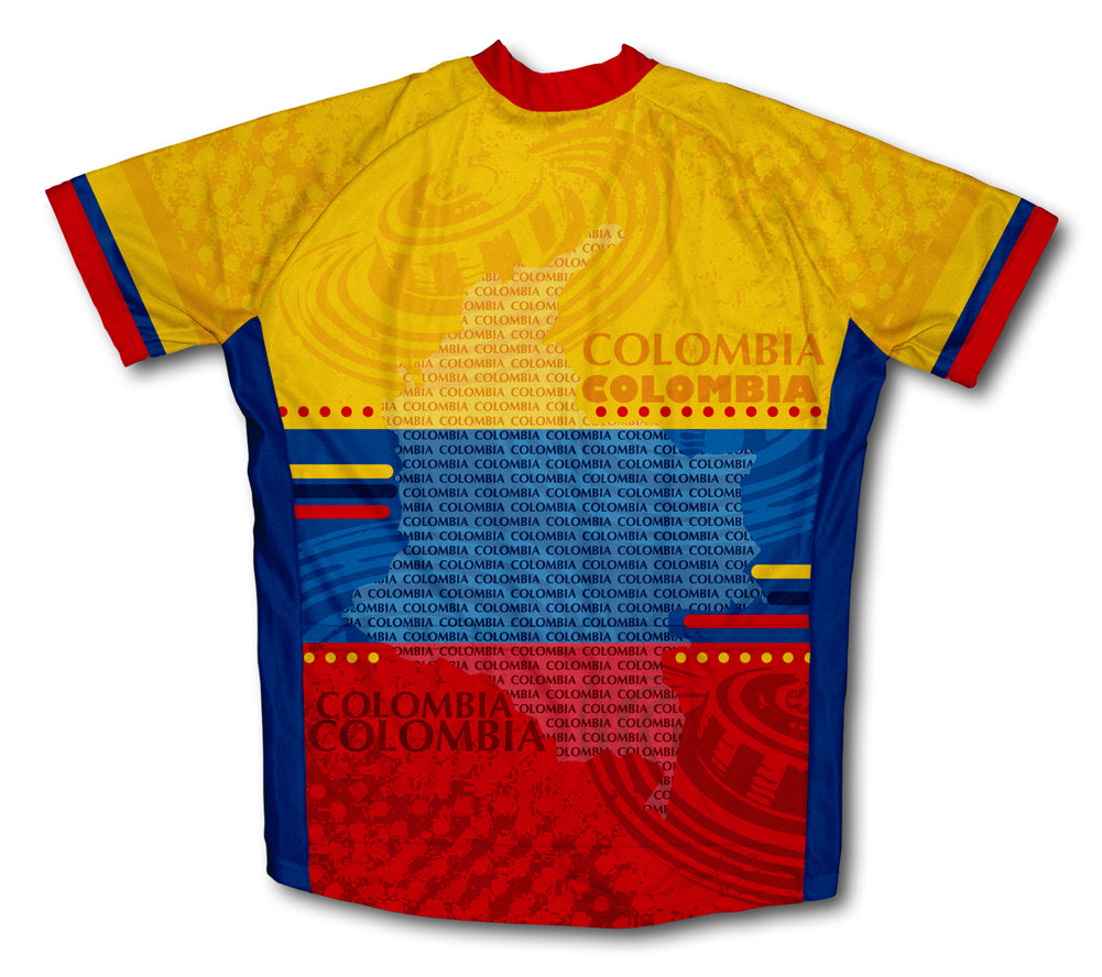 Colombia Short Sleeve Cycling Jersey for Men and Women