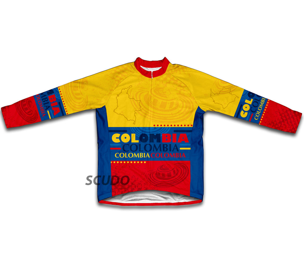 Colombia Flag Winter Thermal Cycling Jersey