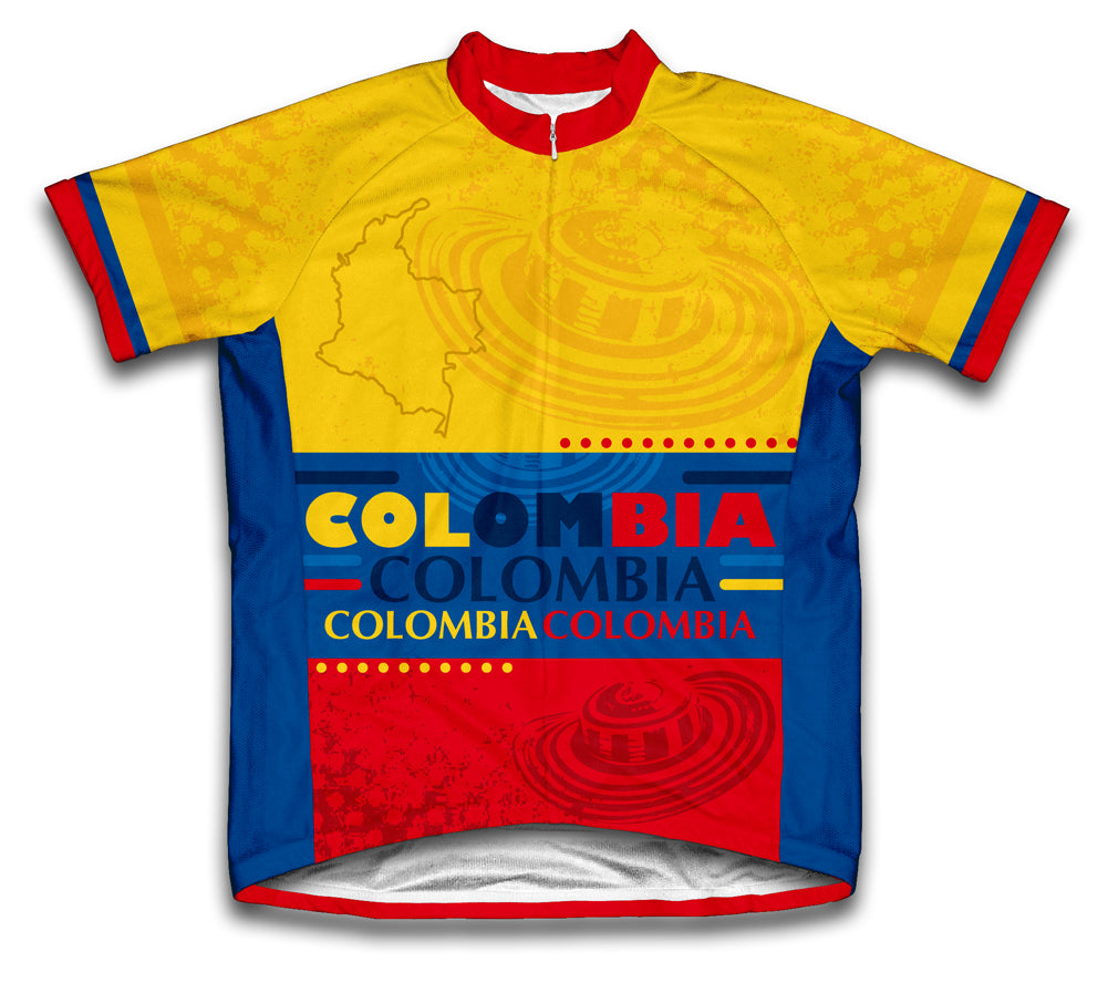 Colombia Short Sleeve Cycling Jersey for Men and Women