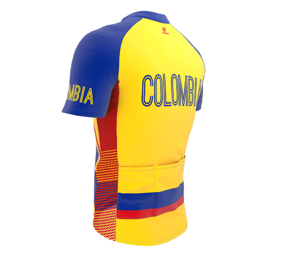 Colombia  Full Zipper Bike Short Sleeve Cycling Jersey